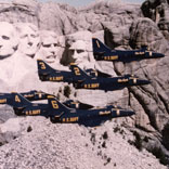 Blue Angels historical photo, 1976. (Mount Rushmore)